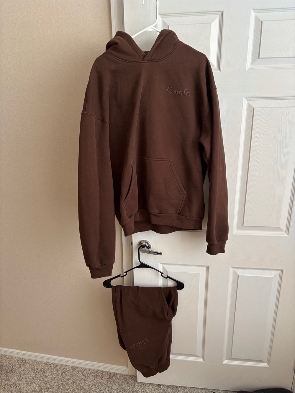 Comfrt Brown oversized Sweatshirt Set